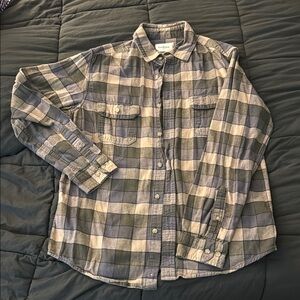 Goodfellow & Co Men's Casual Plaid Shirt - Blue and Gray